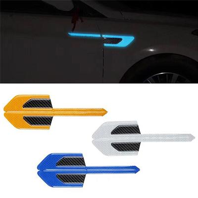 2ks/sada Reflexní bezpečnostní výstražný proužek Páska Auto samolepky Reflexní proužky nárazníku Bezpečné obtisky Exteriér