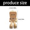 Magnetic Wooden Automotive Sculpture Dancing Robot Figurine For Car Dashboard Handmade Moving Limbs