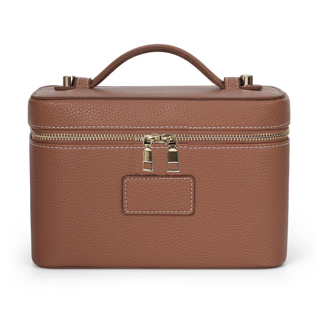 Nuova Borsa Trucco di Lusso Leggero di Alta Qualità Borsa a Mano di Grande Capacità in Pelle PU Borsa da Donna con Scomparti