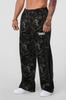 Pantalon de sport pour homme Imprimé rayé Respirant Jambe droite Salle de sport Course à pied Décontracté Pantalon de survêtement