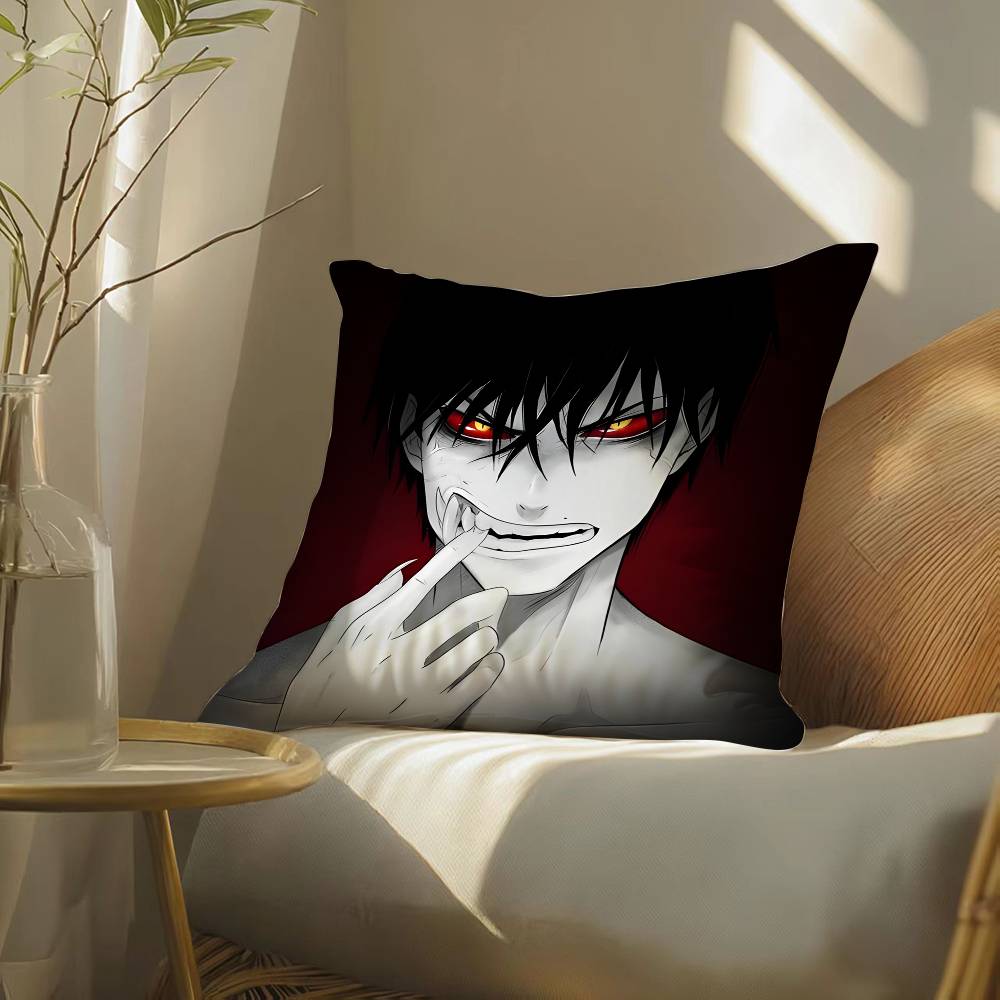 Cartoon Anime DEVILS LINE-L Pillow Case Silky elegant Comfort Sofa Bed  Invisible zipper Beach pillowcase