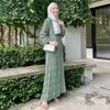 M217#6: Multi-color Muslim Women's Middle Eastern Chiffon Long Dress - New Malaysian Pleated Robe Design