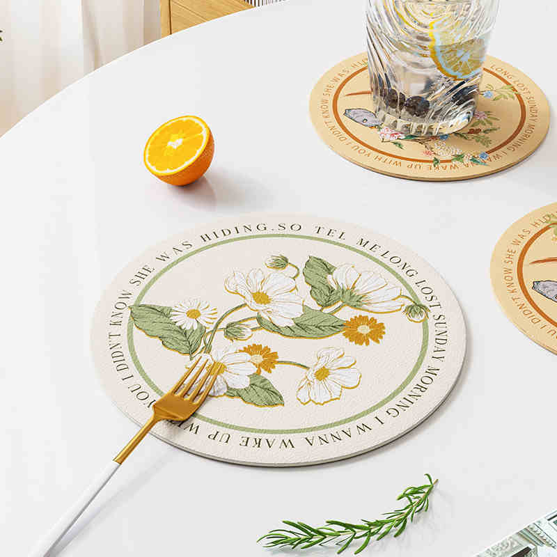 

Деревенская подставка кожаная многоразовая 13см подкладка для чашки теплоизоляция противоскольжение горячие подставки украшение и аксессуары для стола посуда для напитков