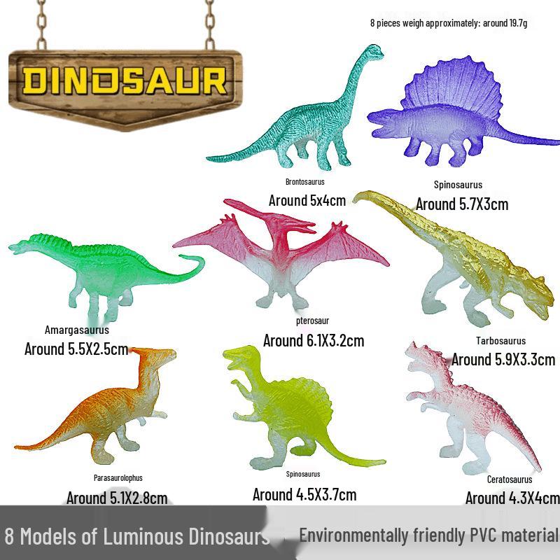 Glow-in-the-Dark Soft Rubber Dinosaur Toy for Kids