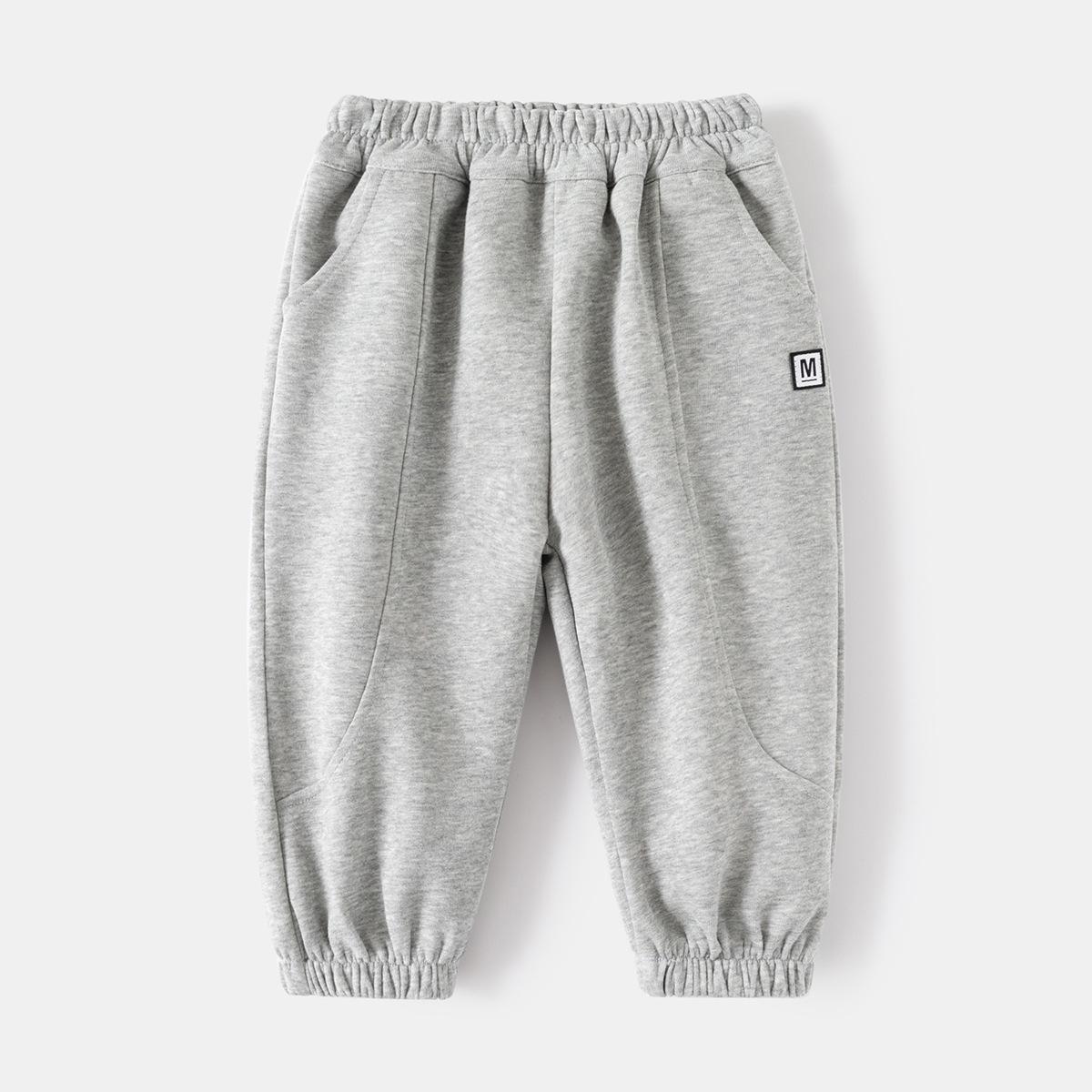 

Boys Street Style Sweatpants - Autumn 2025 Collection for Kids, Spring Outfit, Long Sporty Trousers for Children 130 cm серый