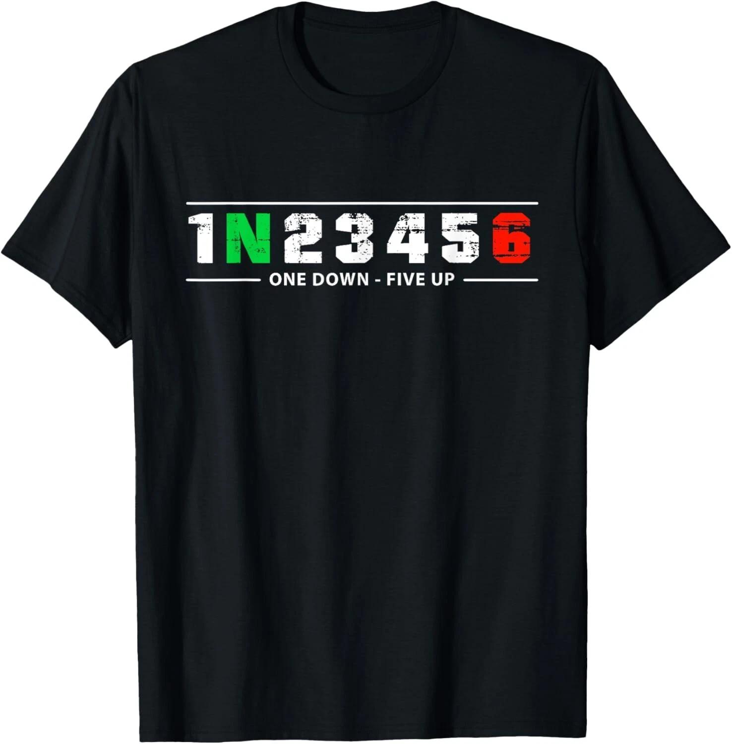 1N23456 Motorcycle Shift Biker Motorcyclist Gift Unisex T-Shirt XL