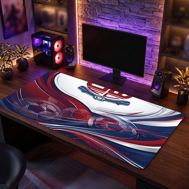 Bolton Wanderers FC Theme Pattern Mouse Pad, Soccer Logo Design XXL Gaming Desk Mat Non-Slip Computer Mouse Pad