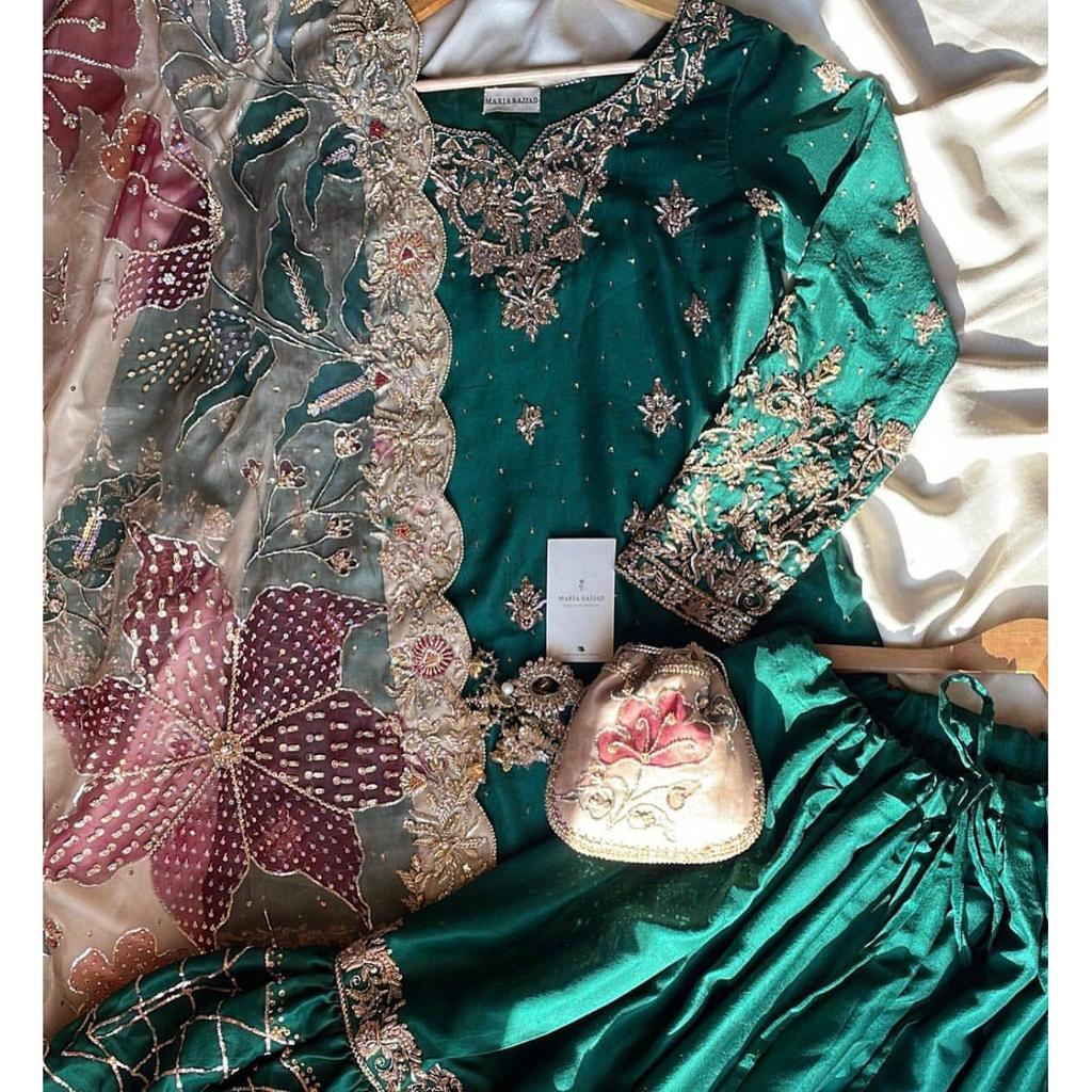 Indian Bollywood Designer Salwar Kameez Paksiatni Beautiful Ethnic Sharara Suit