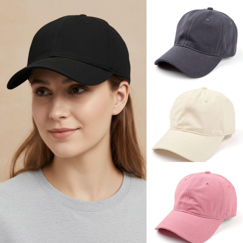 Simple Unisex Solid Color Cap Korean Sports Sunshade Hat Sun Hat Plain Baseball Cap Outdoor