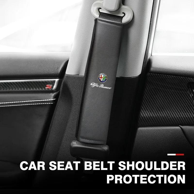 AAACK1 Car Stickers For Alfa Romeo Car Belts Covers Padding Carbon Fiber Belt Shoulder Accessories For Alfa Romeo 159 Giulietta Giulia