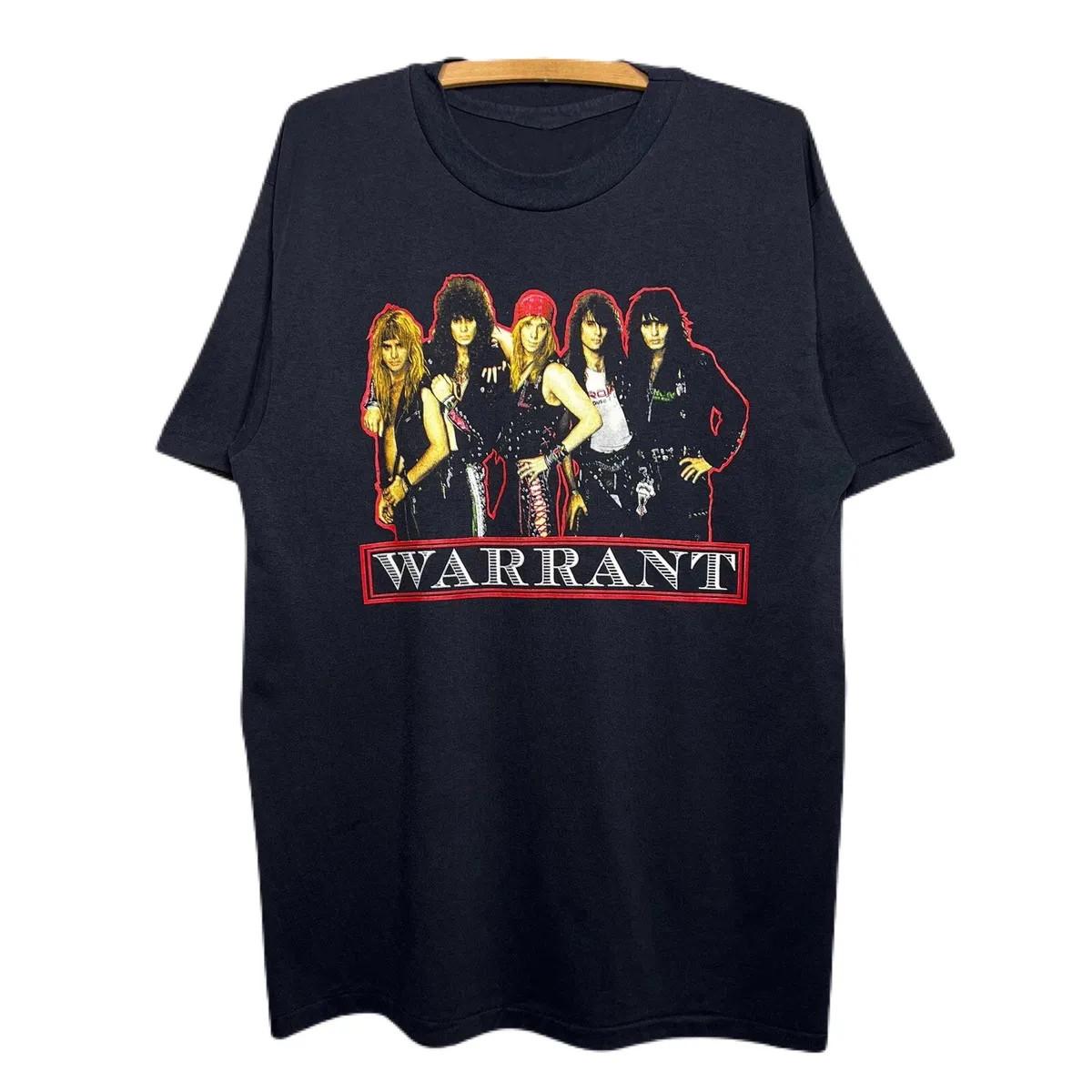 Warrant Band In Concert Tour Cotton Black Short Sleeve S-5XL Unisex Shirt XXXXL