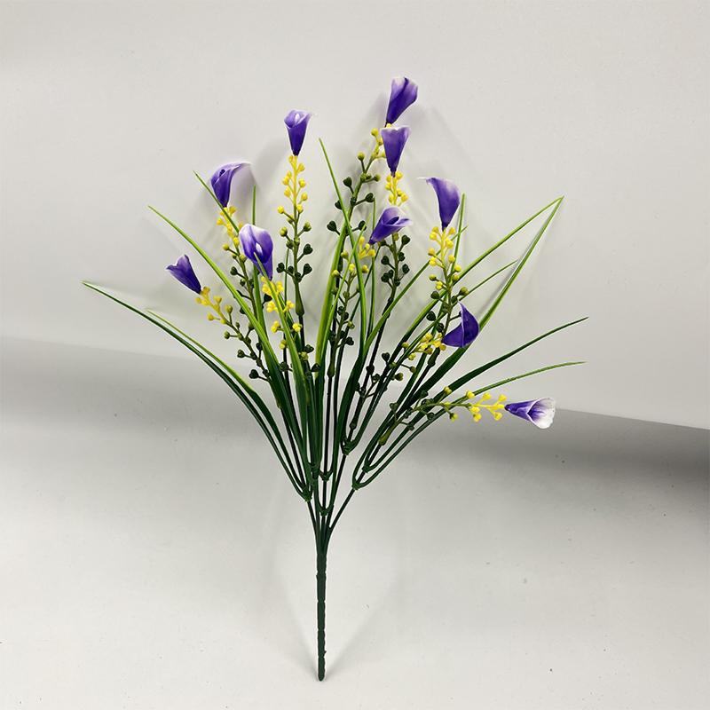 35cm Artificial Plastic Calla Lily Bouquet Fake Flowers for Indoor Home Room Decor Garden Wedding Decorations Fake Flowers