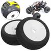 2pcs RC Rubber Tires 17mm Hex Wheel Hub for 1 8 Buggy Truck Off Road Model Crawler Car