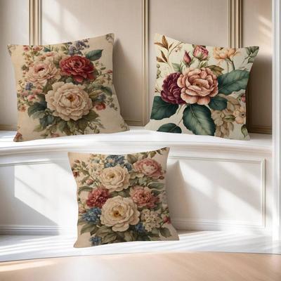 Vintage Floral Art Flower Pillowcases Home Bedding Decorative Pillow Cover Wedding Super Soft Pillow Case