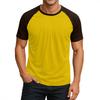 Herre Rund Hals Kontrastfarge Raglan Kortermet Topp T-skjorte