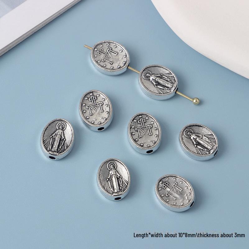 Συλλογή Κοσμημάτων με Χάντρες από Κράμα Cross Knight Our Lady: Χειροποίητα DIY βραχιόλια, κολιέ και σκουλαρίκια υλικά