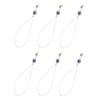 6PCS Evil Eye Necklace Key Shape Good Luck Blue Eye Necklace Elegant Charming Alloys Glass
