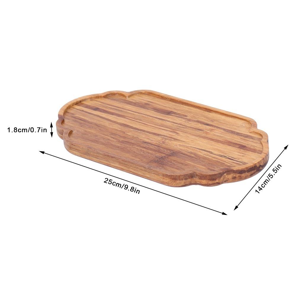 Oval Tea Tray Bamboos Food Platter Easy To Clean Snacks Tray Tea Tasting S