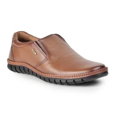 Liberty Healers BRL-11 Mens Non-Lacing Moccasin Shoes - Black, Brown & Tan, Casual Slip-On Moccasin Shoes for Men- Ideal for Office Wear