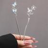 New Chinese style Moonstone Women's Alloy Hairpin with Ancient Style Butterfly Tail Liquid Metal Advanced Fashion Headwear