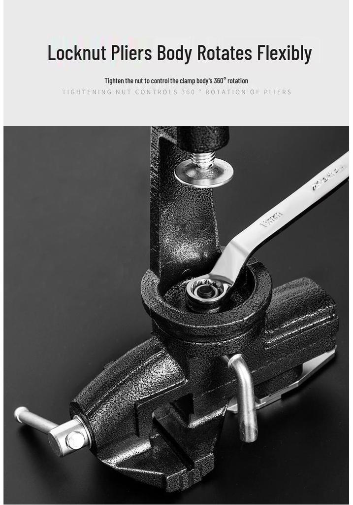 Heavy-Duty Multi-Functional Workbench Vise, Industrial-Grade Flat Jaw Clamp, 6-Inch/8-Inch