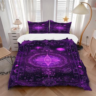 3pc Eyes Universe Cover Set - 1 Quilt Cover + 2 Pillowcases, All Seasons Bedroom Setting, Perfect for Home091