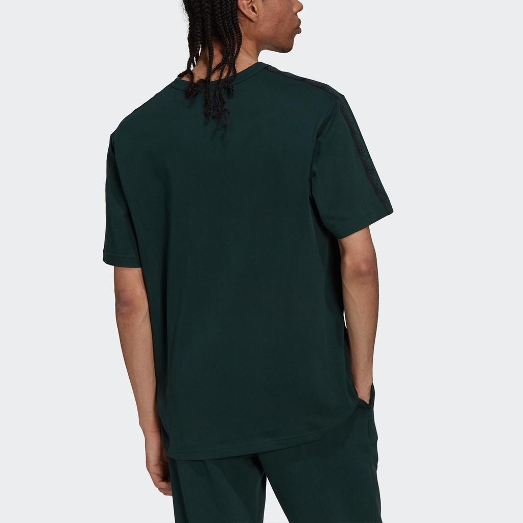 Adidas Originals Trefoil R.Y.V. Logo Tee Loose Fit Sports Crew Neck Short Sleeve Unisex Tops Dark-Green H11497