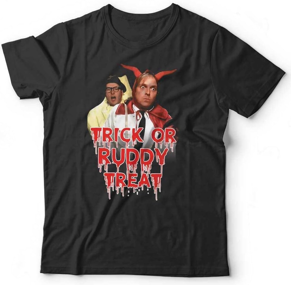 Bottom Trick Or Ruddy Treat TShirt Unisex & Kids Funny Halloween TV Comedy S чёрный