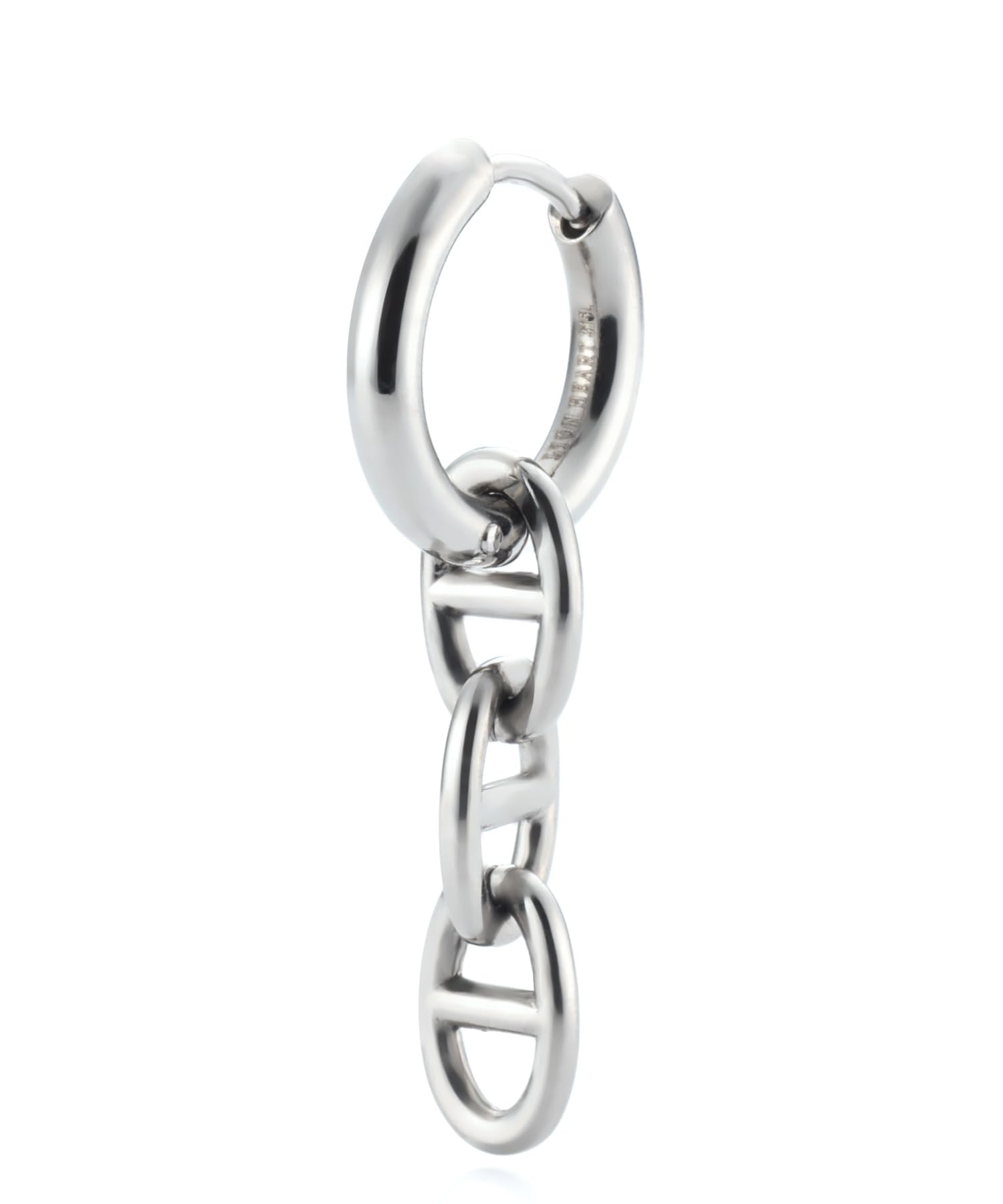 

LION HEART Earrings (Single) [Limited Edition] LH-1 Anchor Chain Drop Earrings / Surgical Stainless Steel (Hypoallergenic) [LION HEART]