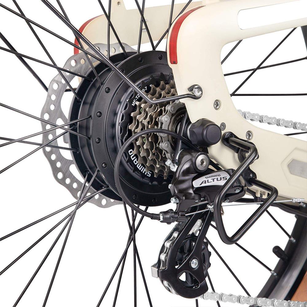 E-Bike Erwachsene MIHOGO 26" 750W Motor Carbonfaser E-Bike 48V 19.2AH Max. Reichweite 200Km Last 120Kg Luft