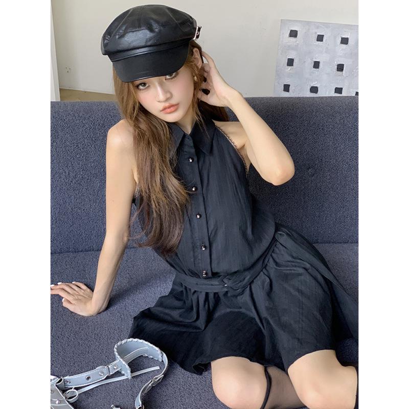 Spring/Summer 2026 Sexy Sleeveless Waist-cinching A-line Mini Dress for Women