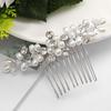 Brishow Crystal Bride Wedding Hair Comb Bridal Hair Pieces Pearl Hair Accessories for Women and Girls (Silver)