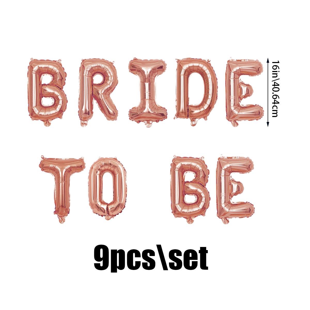 

47шт\комплект розово-золотых свадебных воздушных шаров, 16-дюймовый воздушный шар с буквой «BRIDE TO BE», фольгированный воздушный шар в форме кольца для девичника, свадьбы Other
