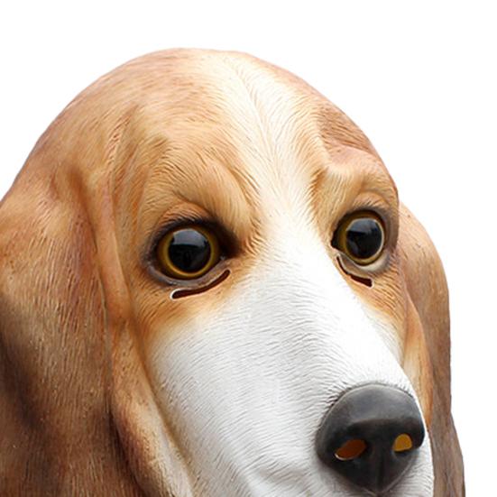 Halloweenowa Osłona Twarzy Przyjazna dla Skóry Odporna na Zużycie Emulsja Głowa Psa Zwierzęca Osłona Twarzy do Domu