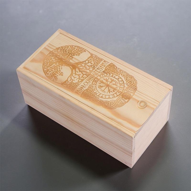 Ancient Norses Runes Stone Wooden Divination Handcarved Nordics Symbols for Spiritual Guidance Historical Recreations