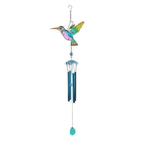 Wind Chimes for Outside Stained Glass Hummingbird/Dragonfly Wind Bell Hanging Ornament for Garden Patio Balcony Yard Window Decor Gifts for Women Mom