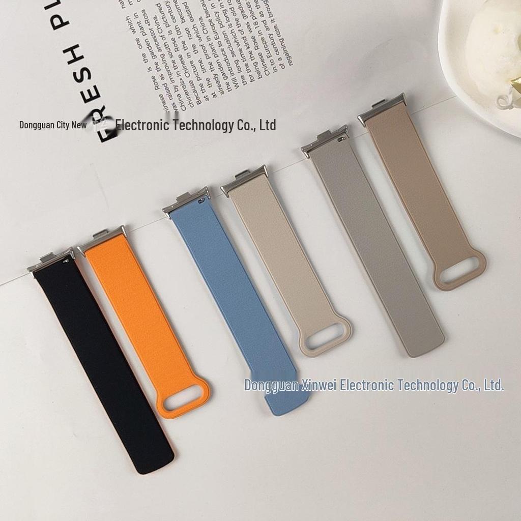 Compatible Strap for Xiaomi 9Pro/8Pro, Huawei, Samsung Watches - New Lychee Pattern Loop with Magnetic Buckle