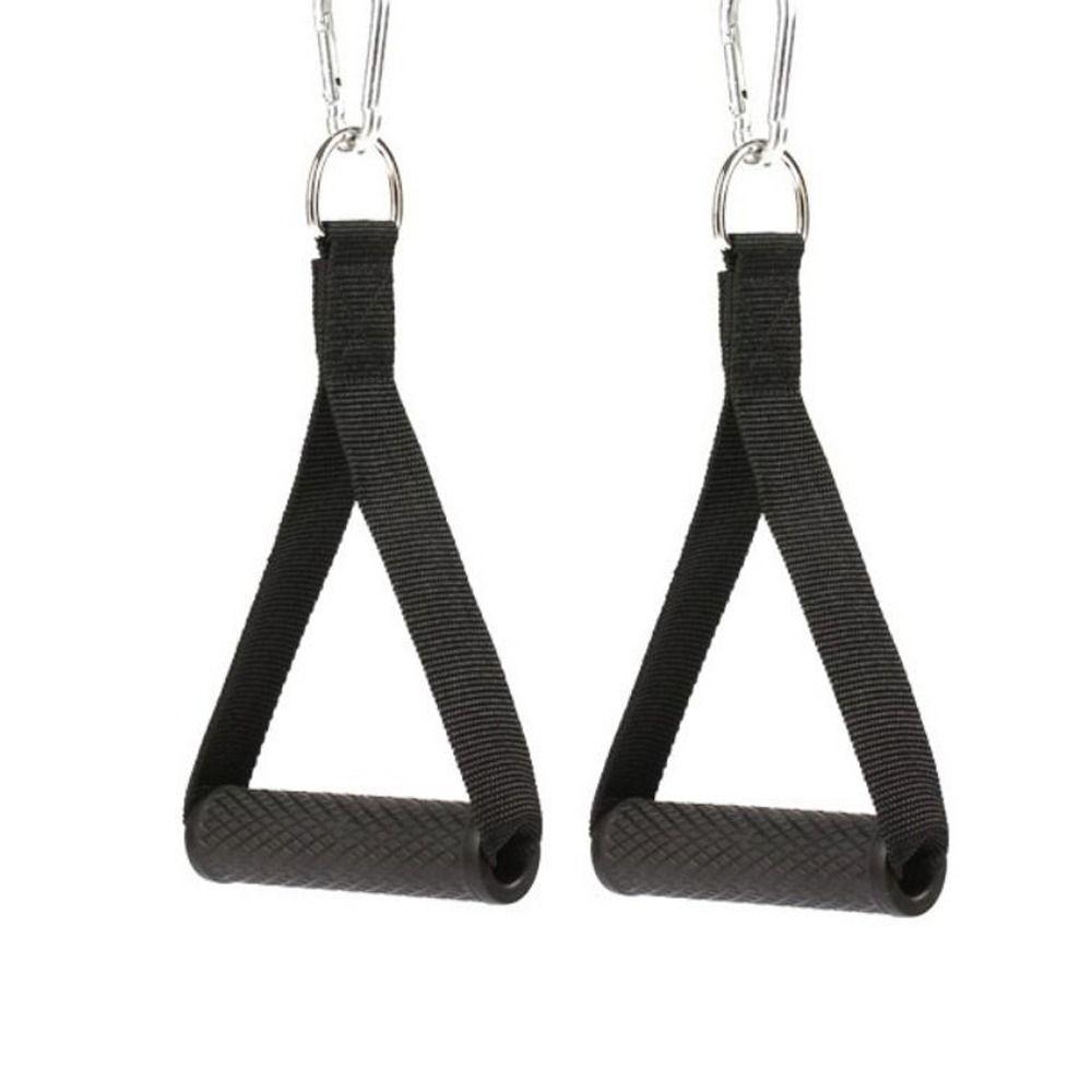 1 Pair of Anti-slip Fitness Resistance Bands Handles Strong Nylon Webbing Grip Puller Handle   Gym