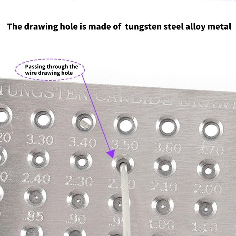 Jewelry Wire Drawplate Steel Tool Wire Shaping Tool Round Wire Shaping Plate Jewelry Crafting Tool Steel Texture