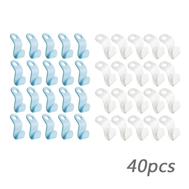 Clothes Hanger For Closet Connector Hooks Cascading Plastic Wardrobe Organizer Rack Holder Space Saving Home Organization