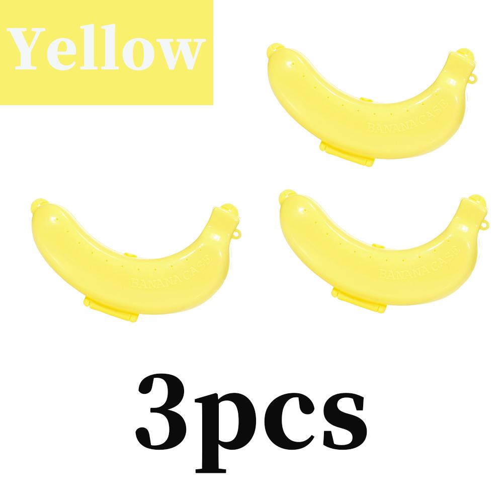 1-3pcs Banana Save Case Box Portable Flexible Keep Fresh Travel Outdoor Picnic Banana Shape Creative Plastic Fruit Storage Case