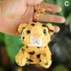 10Cm Vida Real Bonito Tigre Leopardo Pelúcia Pingente Brinquedos Boneca Animal Chaveiros