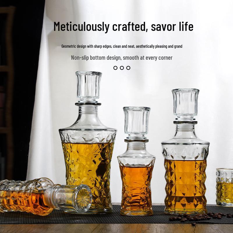 Transparente Glasflasche für Baijiu, Whiskey, Wein – Versiegelt und Perfekt für die Heimbrauerei.