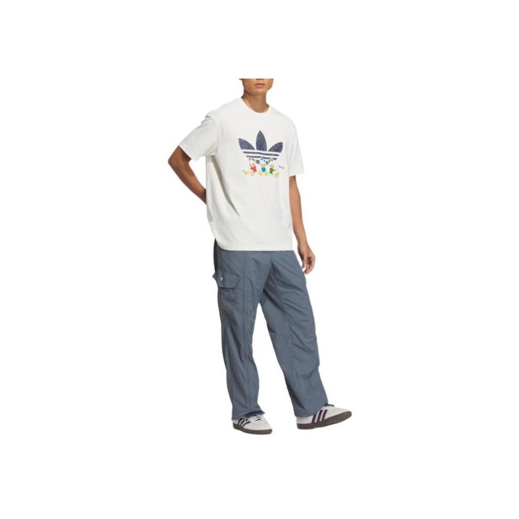 Adidas Originals X Disney HDL Graphic Print Cotton T-Shirt Unisex Tops White JP1426