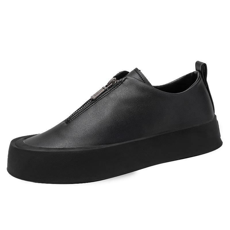 Mode Klassische Marke Herren Echtleder Schuhe Frühling Herbst Neuer Stil Dickbesohlte Slipper Mode Herren Business Casual Schuhe