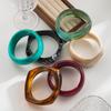 B1111 Retro Acrylic Smudge Irregular Geometric Bracelet, Simple Stacking and High-end Wide-edge Bracelet