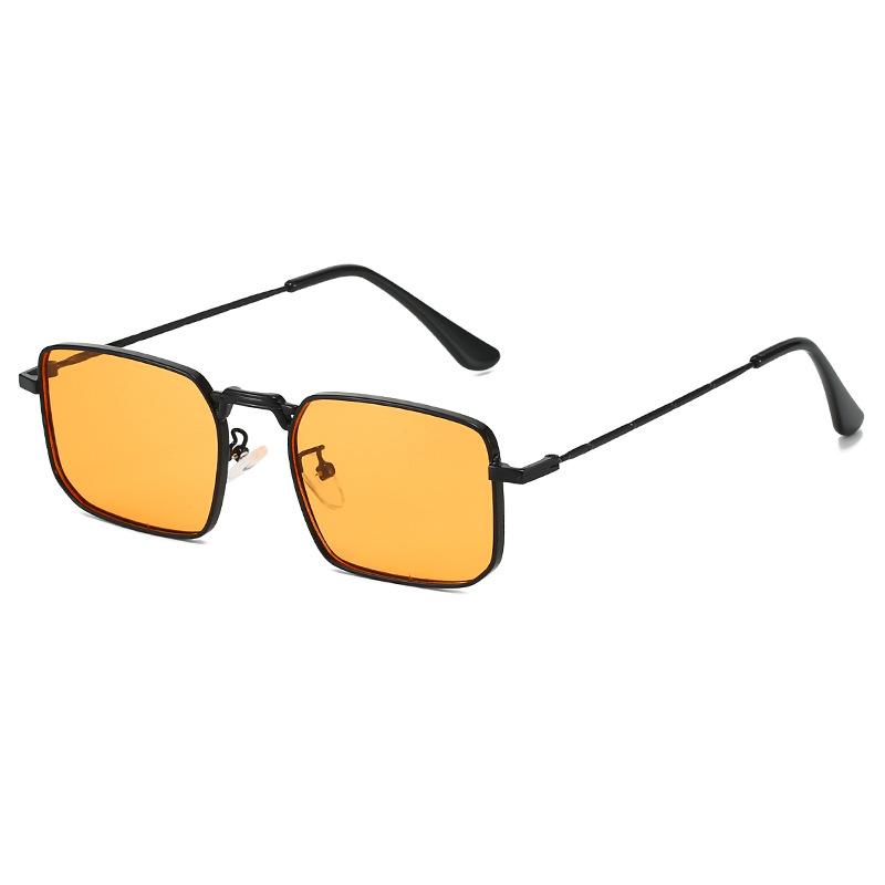

Men s New Square Frame Metal Sunglasses Retro Urban Fashion with UV400 Protection for Streetwear Daily Use as pictures