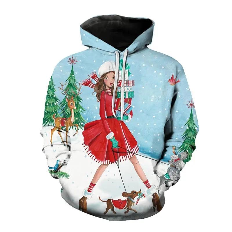 

Мужская и женская толстовка в стиле хип-хоп с 3D принтом на Рождество, Хэллоуин, весна-осень, Galaxy Street, вечерние топы большого размера