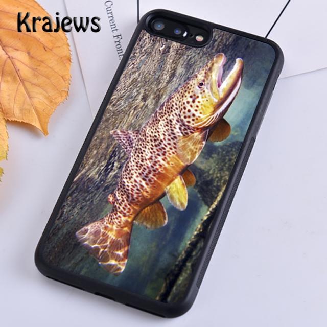 Krajews Rainbow Trout Fishing Skin Phone Case Cover For iPhone 17 Air 16 15 14 plus 12 13 pro max coque Fundas