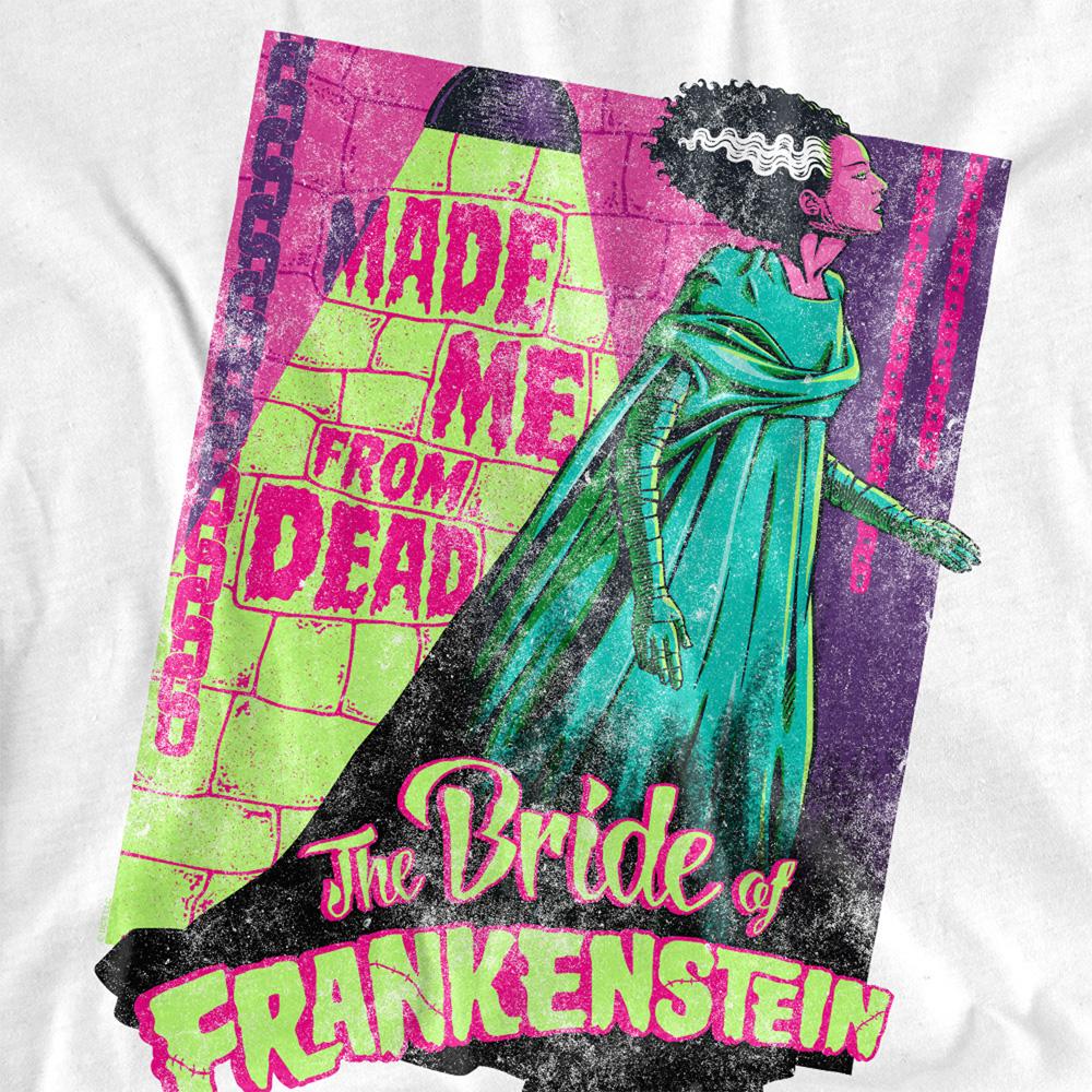 Universal Monsters Womens/Ladies The Bride Of Frankenstein Neon T-Shirt